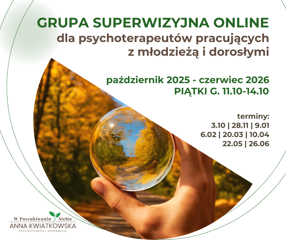 Grupa superwizyjna online - piątki g 11.10-14.10